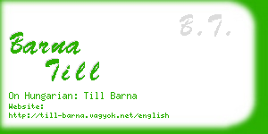 barna till business card